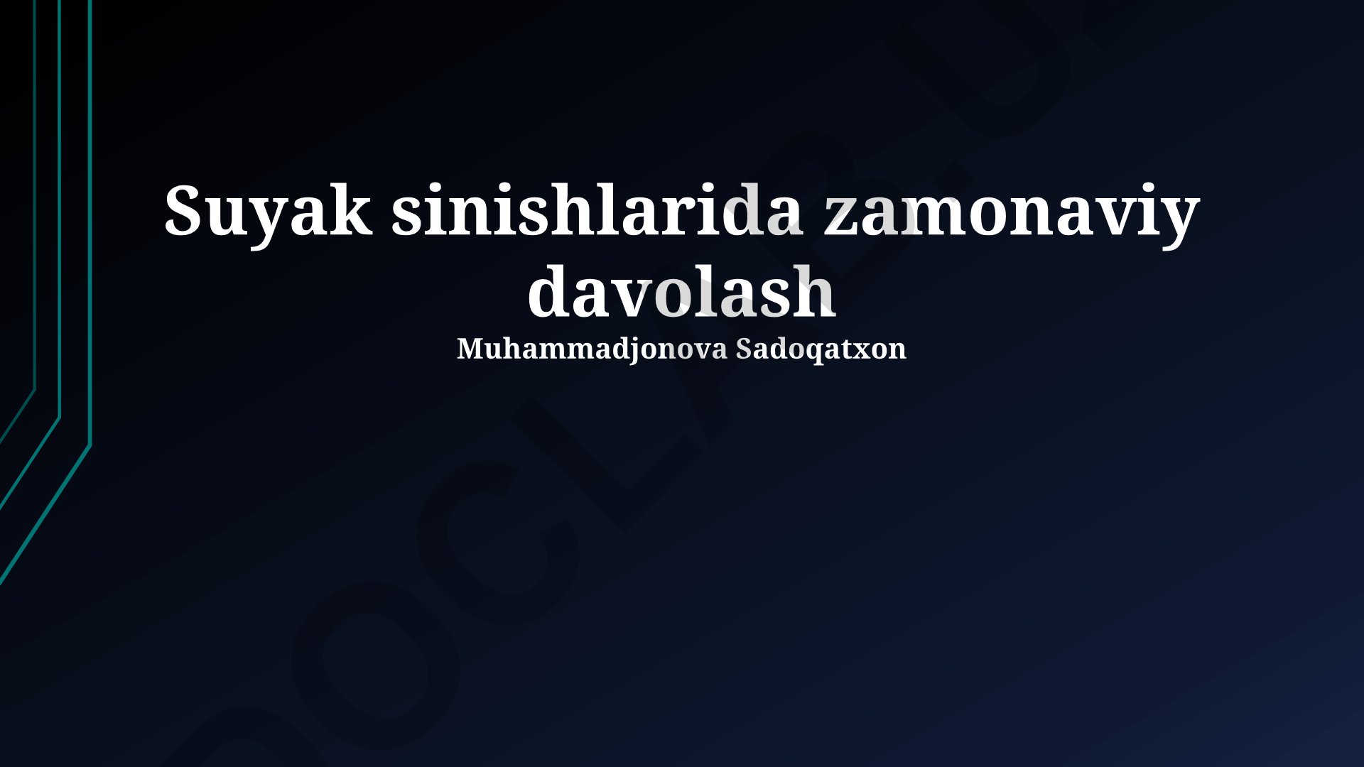 Suyak sinishlarini davolashning zamonaviy usullari