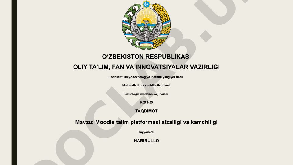 Moodle ta'lim platformasi afzalligi va kamchiligi