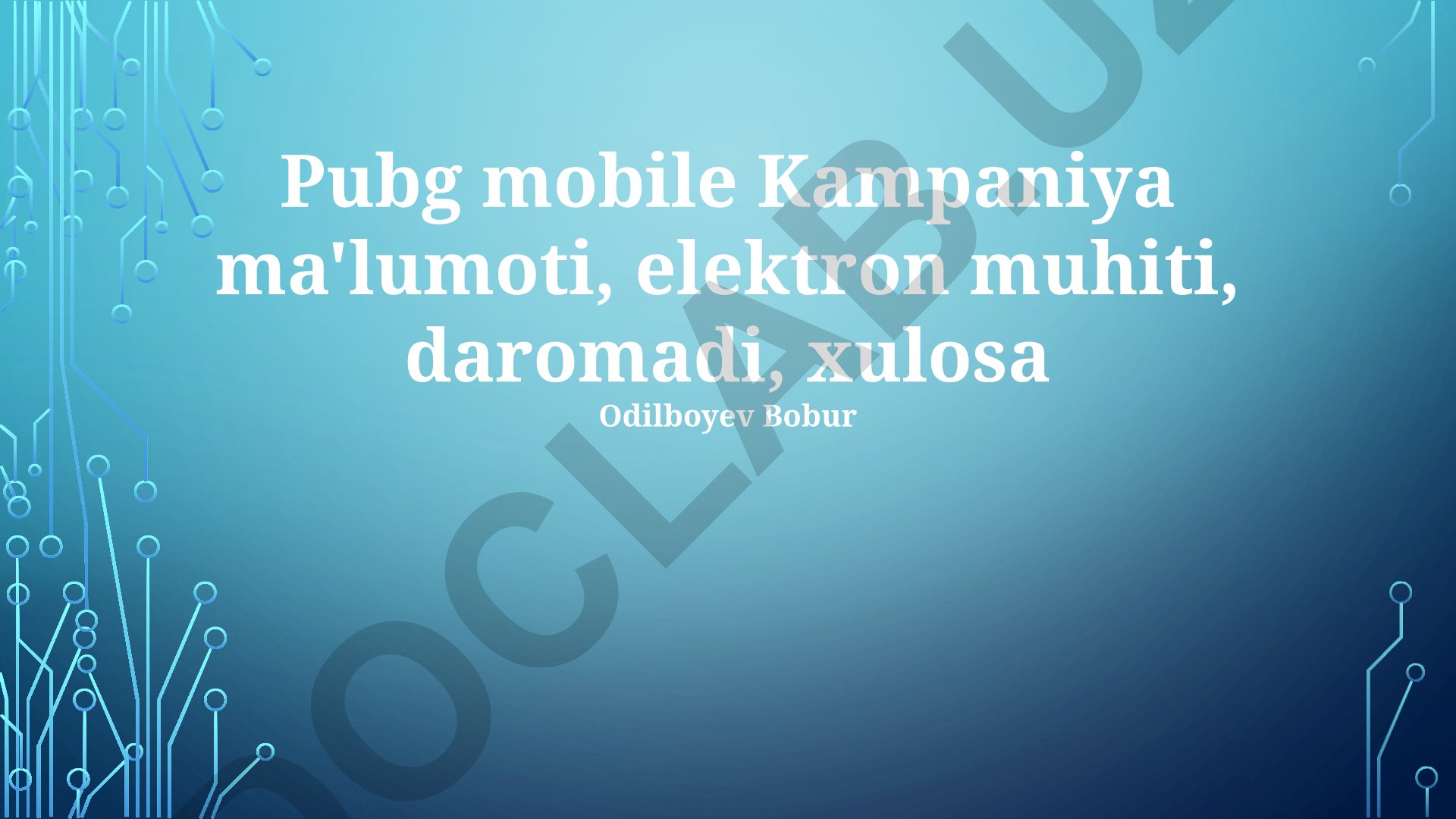 PUBG Mobile reklama kampaniyasi va daromad tahlili