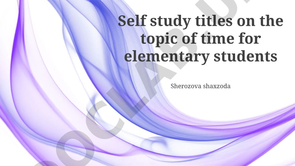 Understanding Time Concepts for Elementary Students
