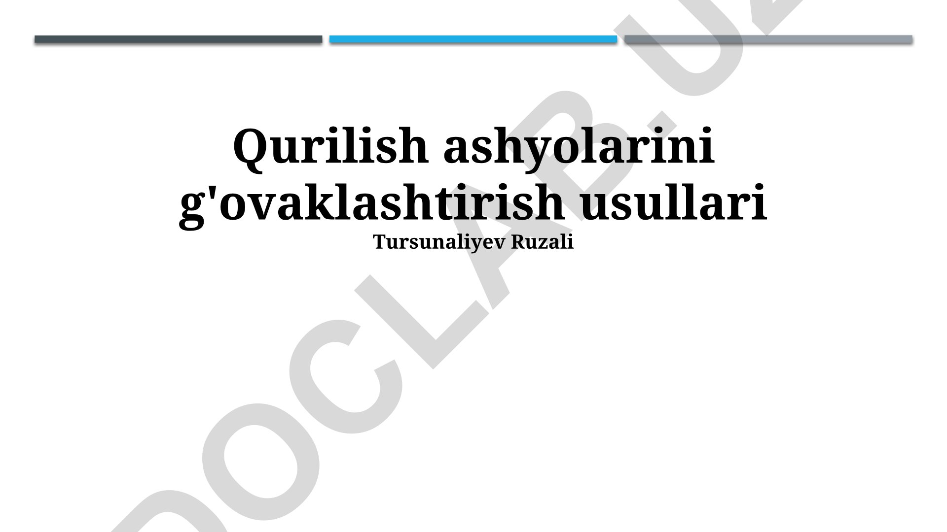 Qurilish ashyolarini g'ovaklashtirish usullari