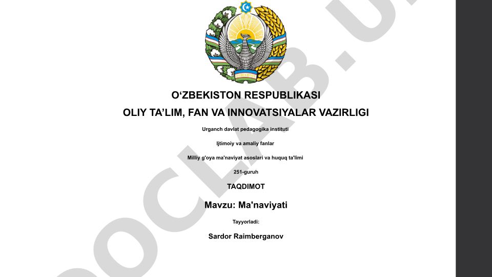 Ma'naviyatning ta'rifi, mohiyati va tarixiy ildizlari