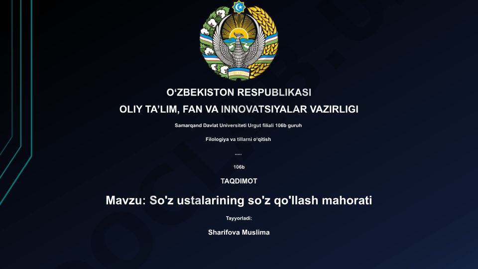 So'z ustalarining so'z qo'llash mahorati