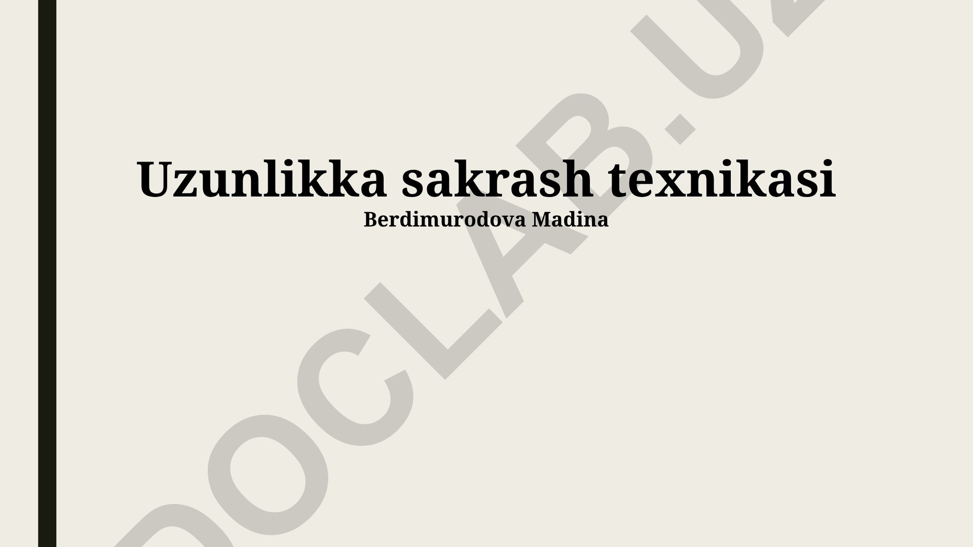 Uzunlikka sakrash texnikasi