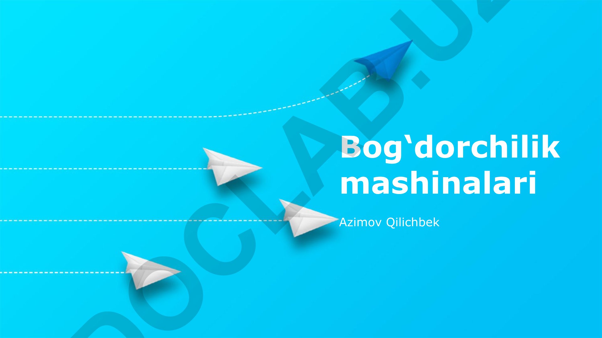 Bog‘dorchilik mashinalari va qishloq xoʻjaligi texnikalari