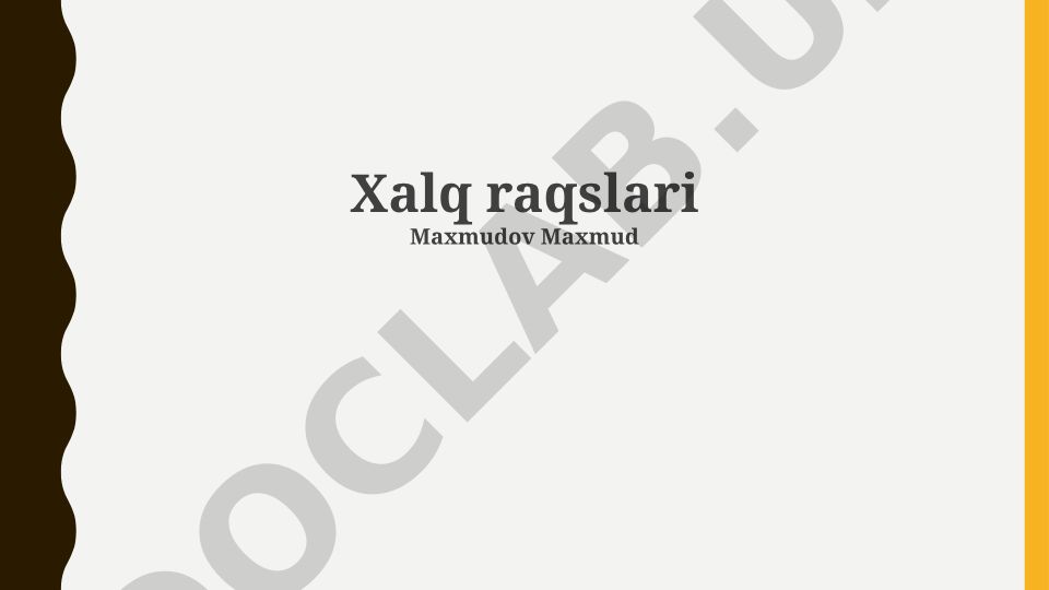 Xalq raqslari tarixi, turlari va geografiyasi
