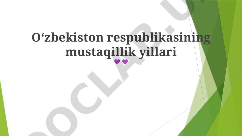 O'zbekiston mustaqilligi: iqtisodiy va ijtimoiy o'zgarishlar