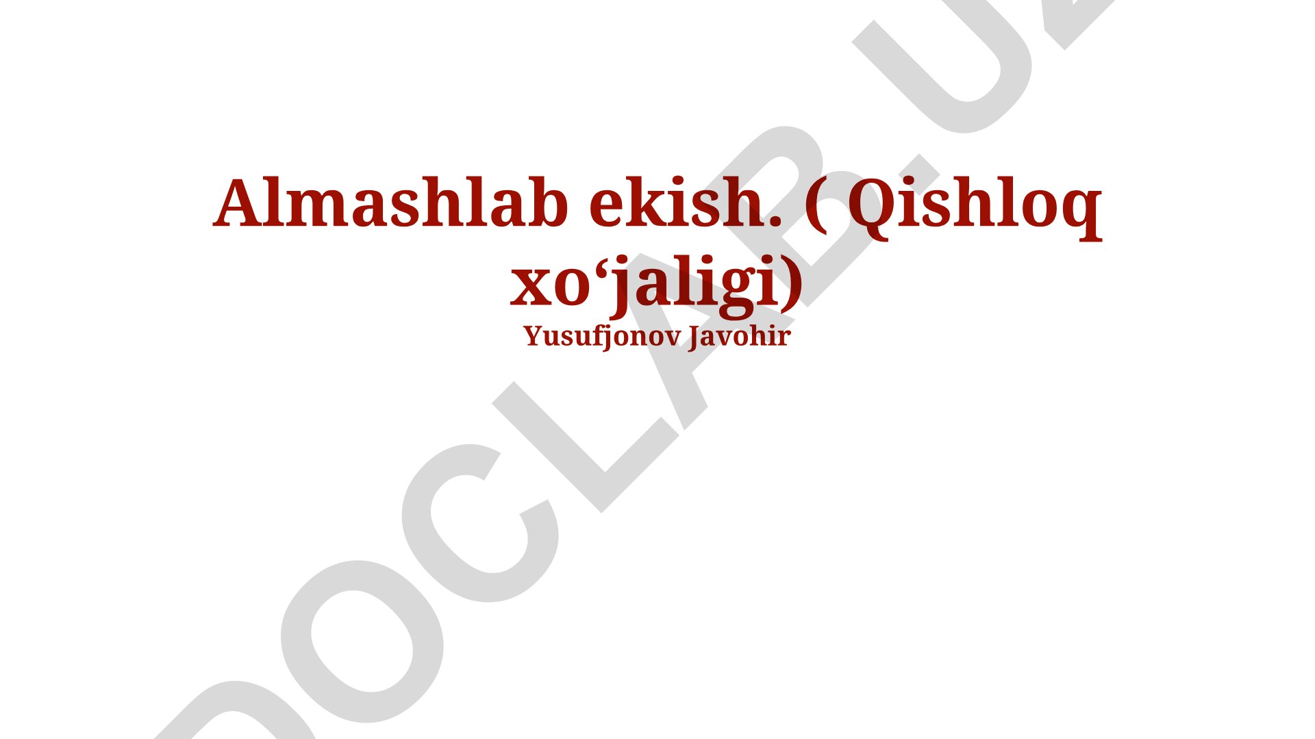 Qishloq xoʻjaligi texnikalaridan foydalanish samaradorligi
