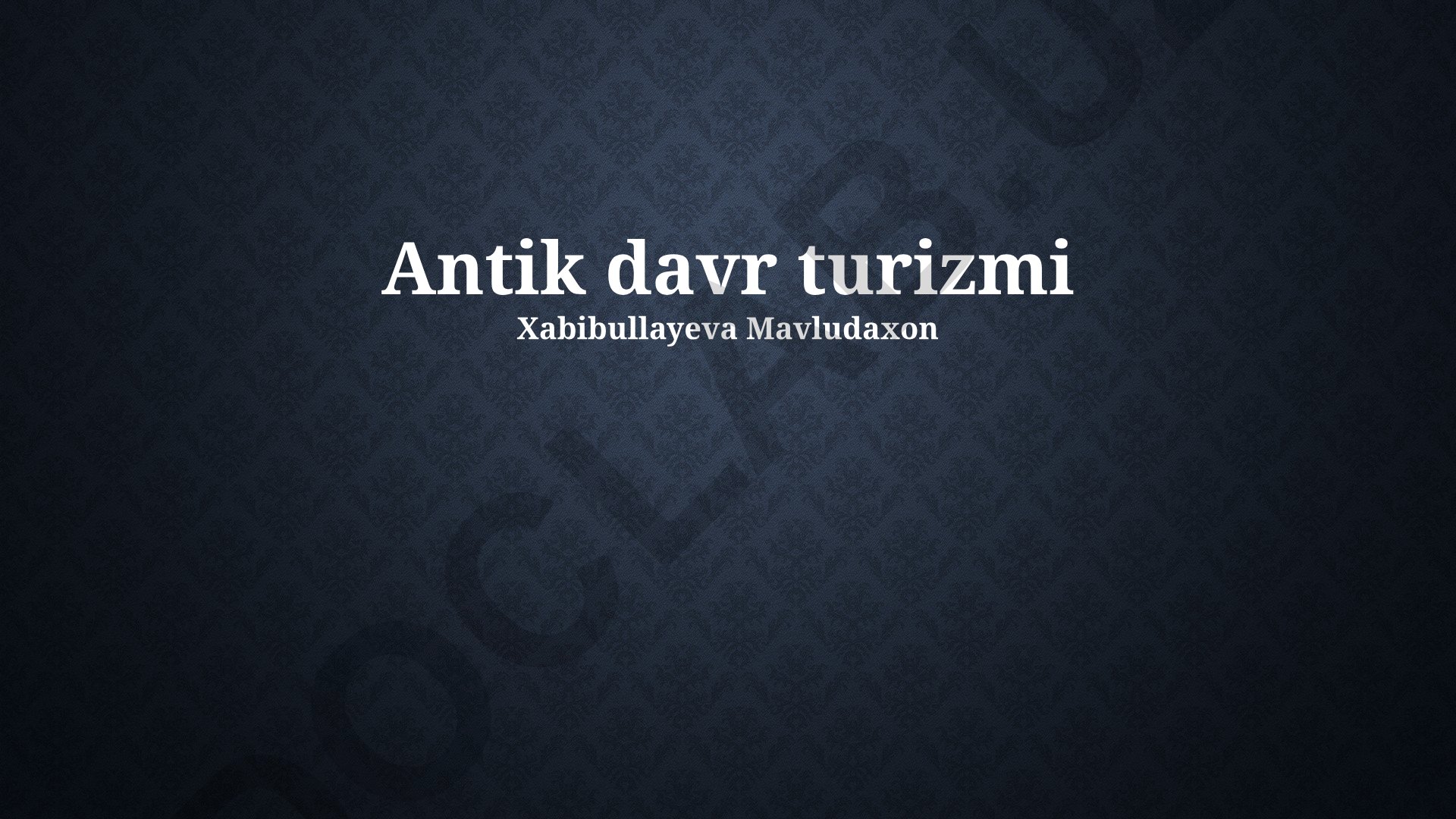 Antik davr turizmi