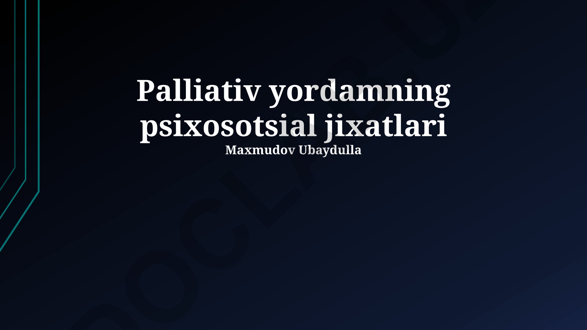 Palliativ yordamning psixosotsial jihatlari
