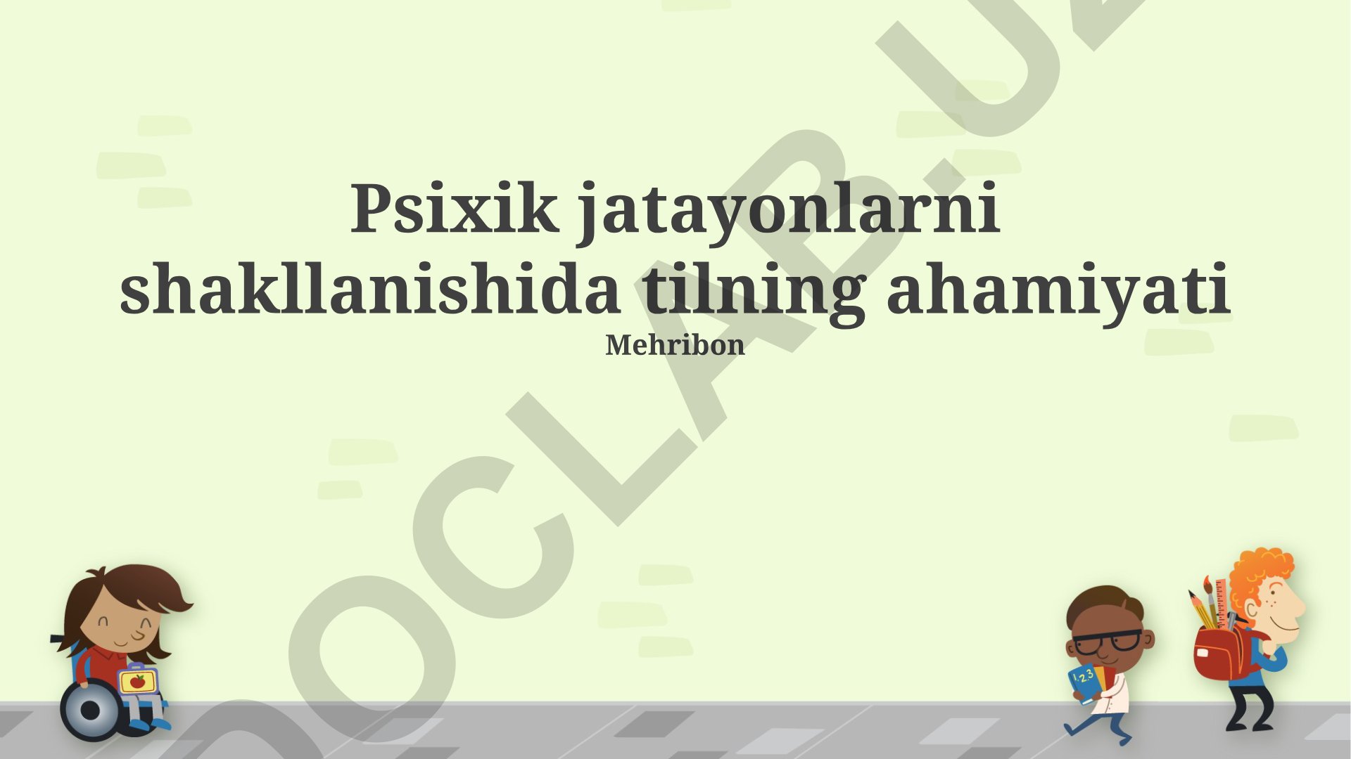 Tilning psixik jarayonlarni shakllanishidagi ahamiyati