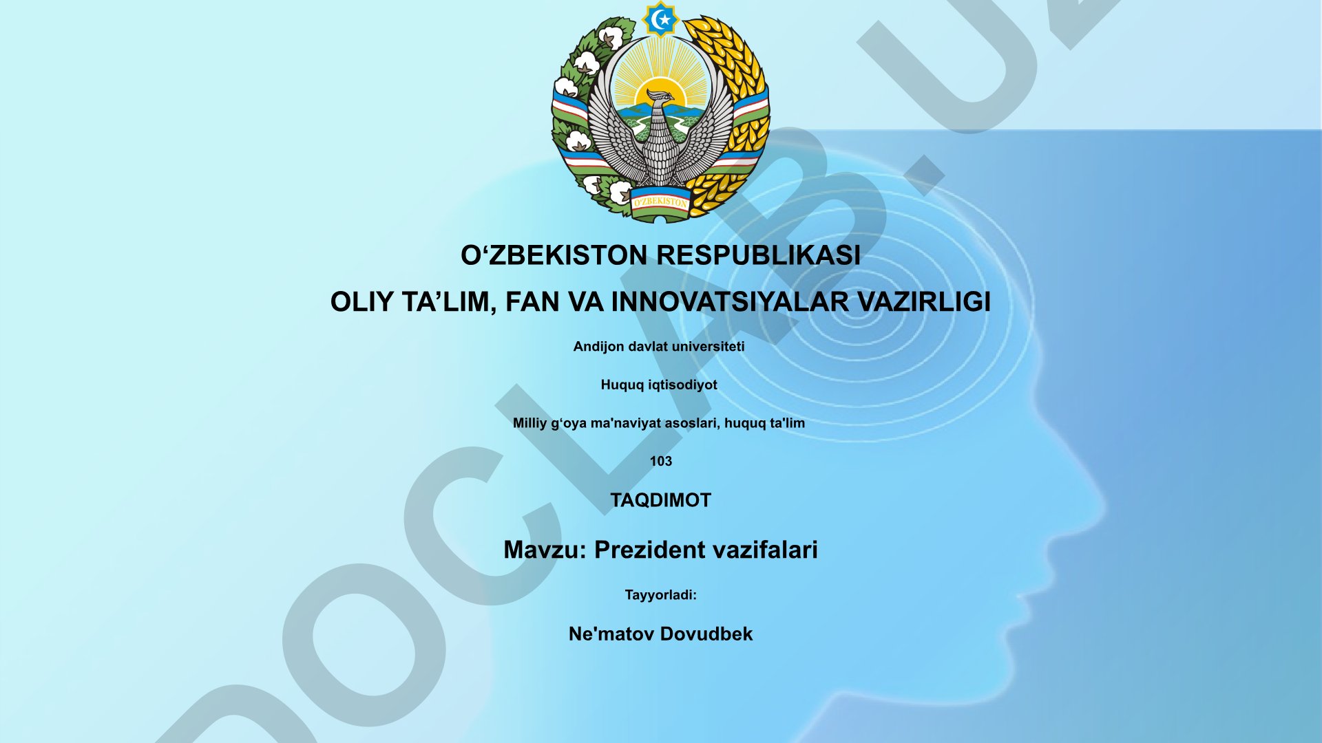 Prezident vazifalari