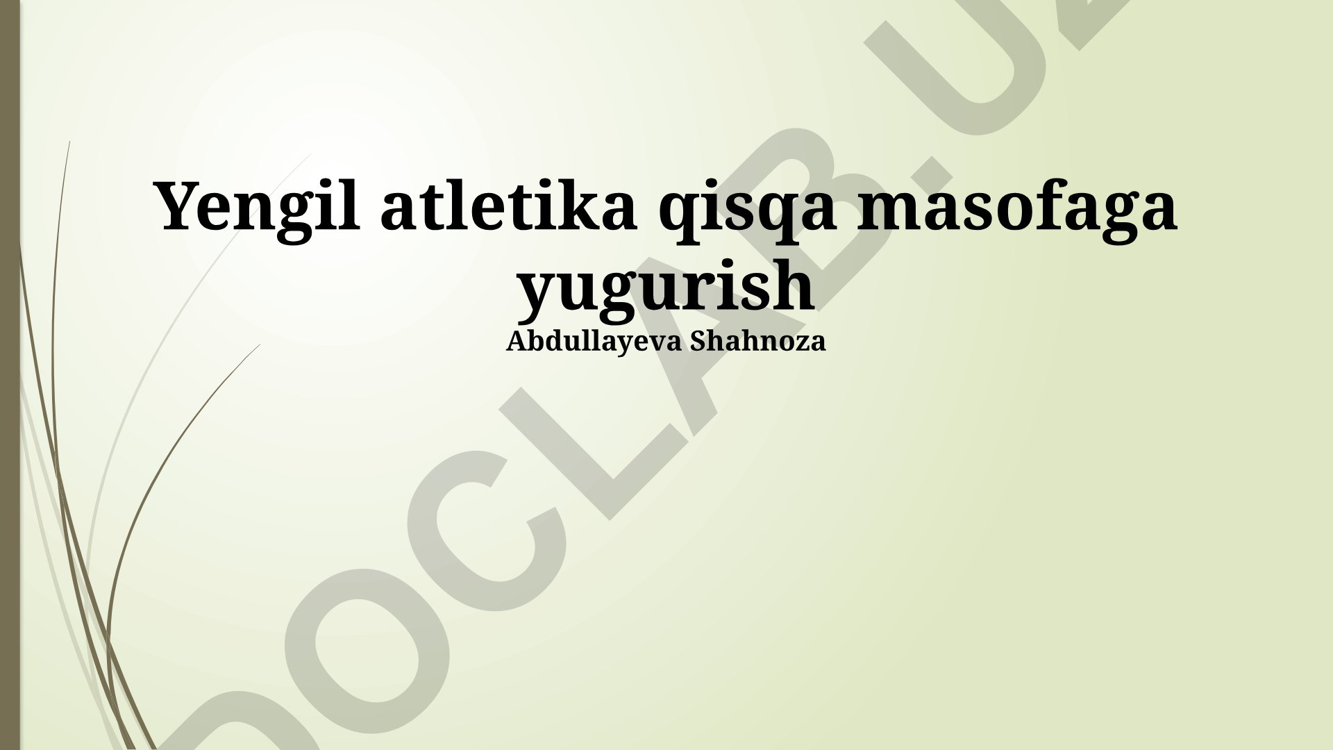 Yengil atletika qisqa masofaga yugurish