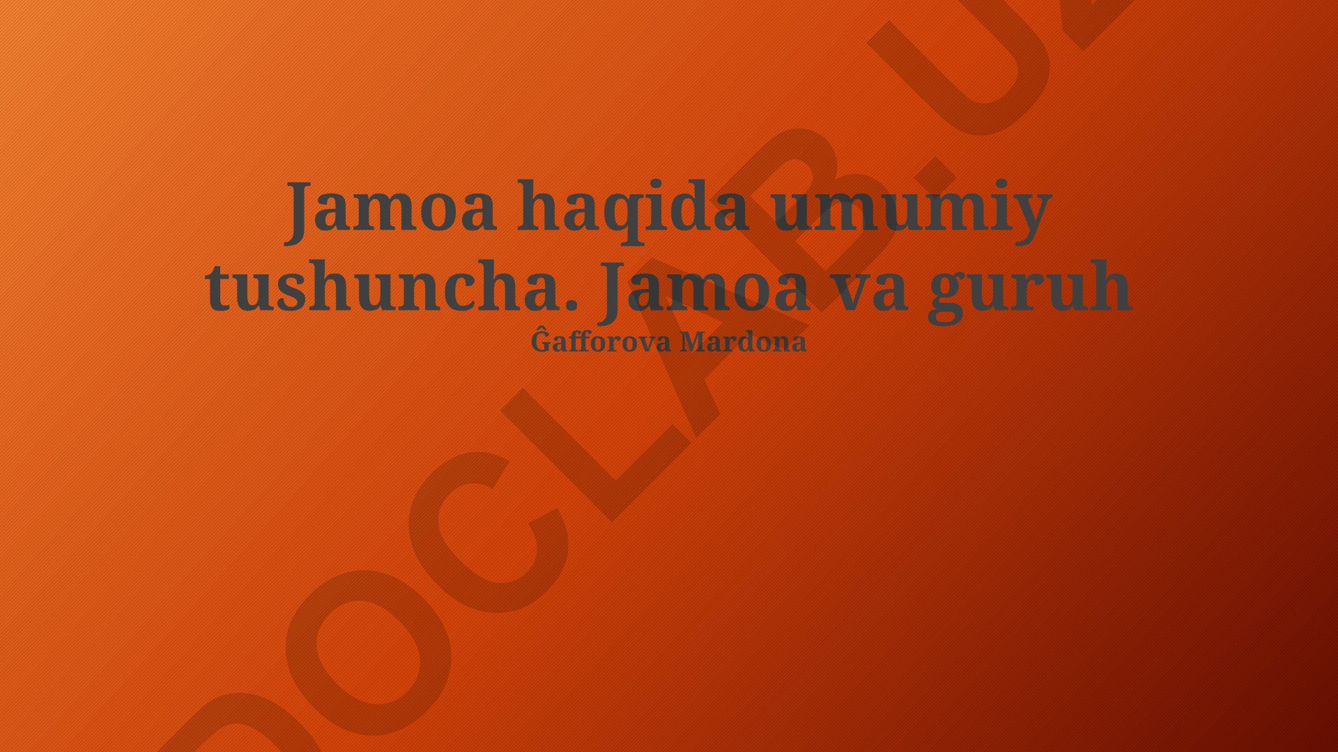 Jamoa va guruh o'rtasidagi farqlar va samarali jamoa qurish tamoyillari