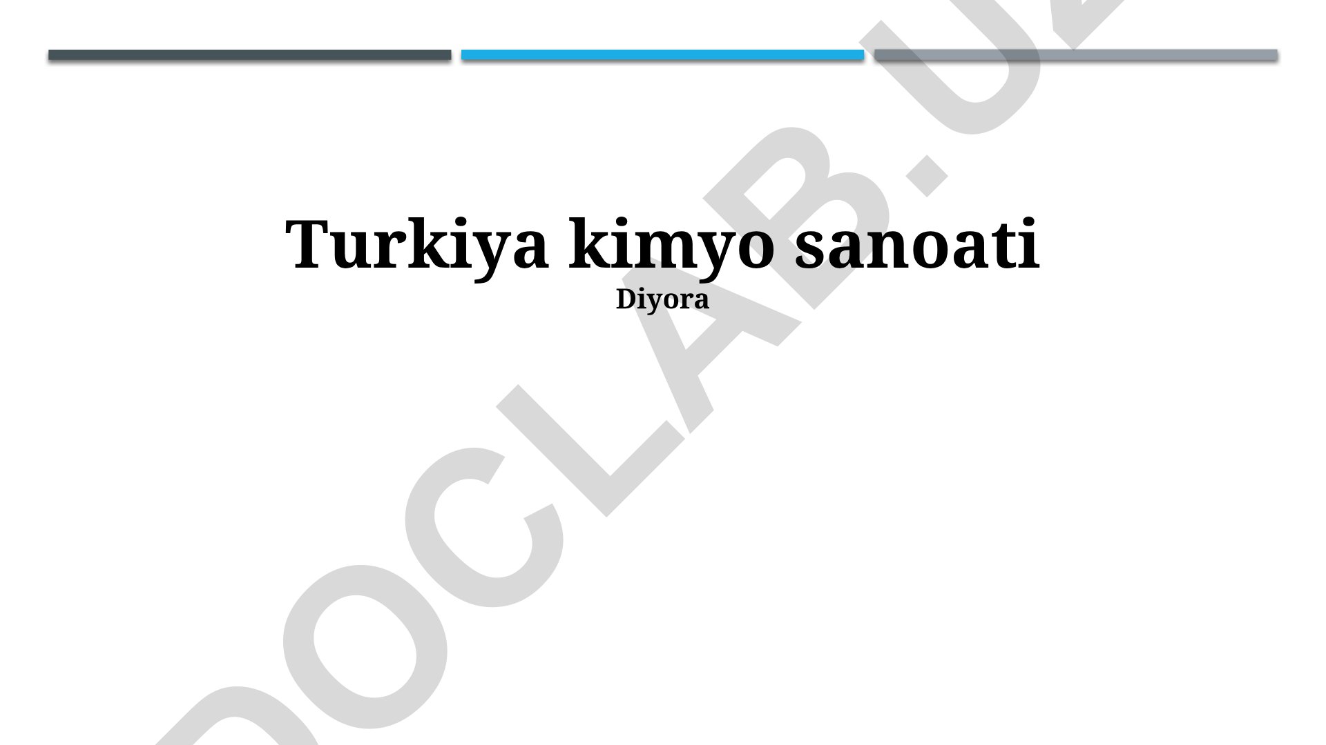Turkiya kimyo sanoati: bozor tendentsiyalari va ishlab chiqarish