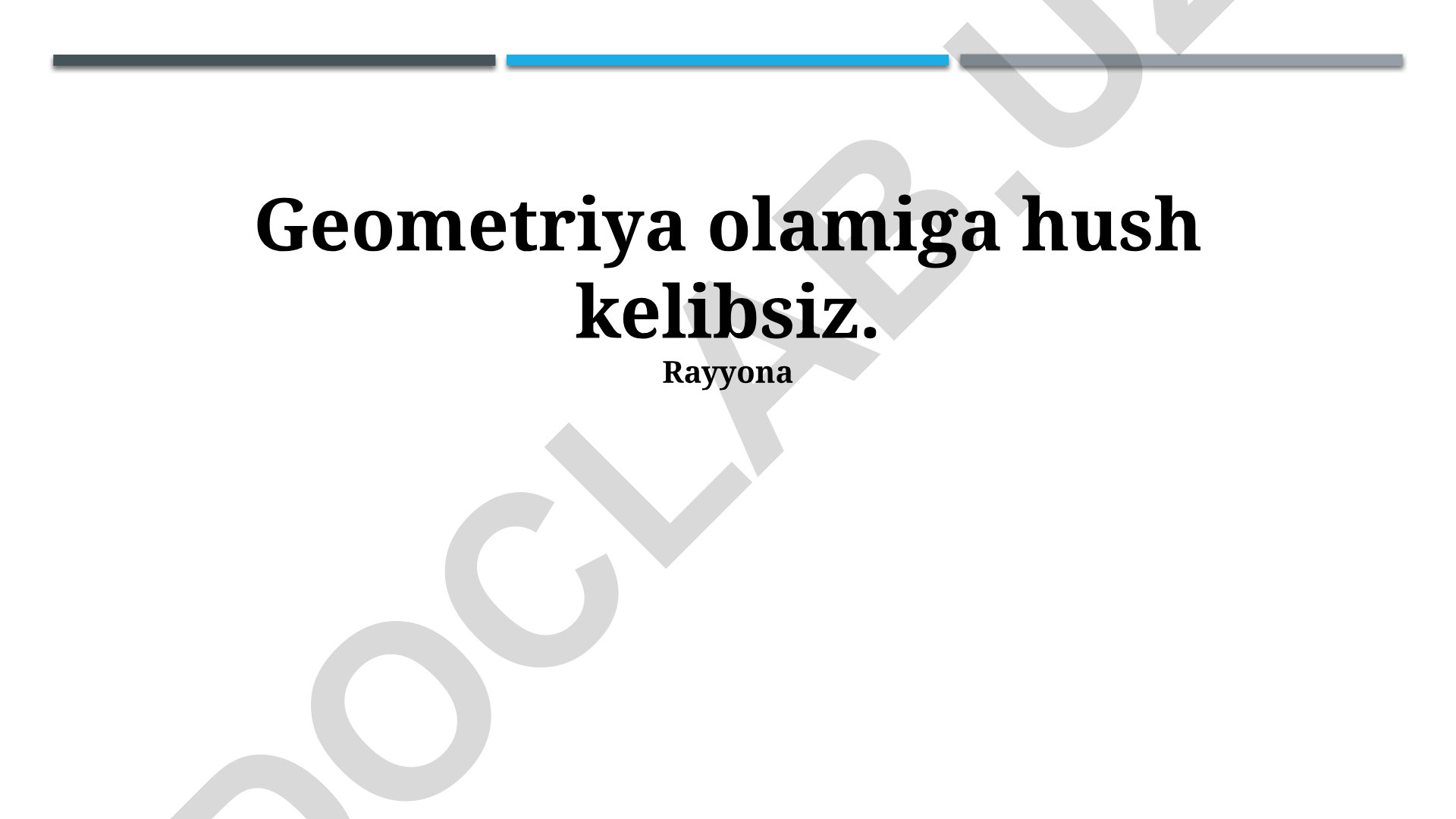 Geometrik figuralar va trigonometriya asoslari