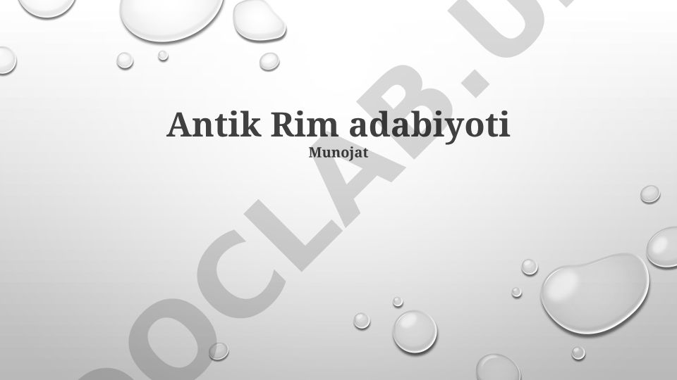 Antik Rim adabiyoti va teatr san'ati