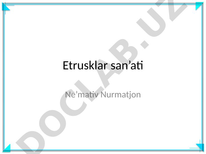 Etrusklar san'ati