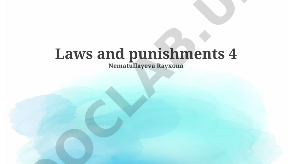 Laws and punishments
