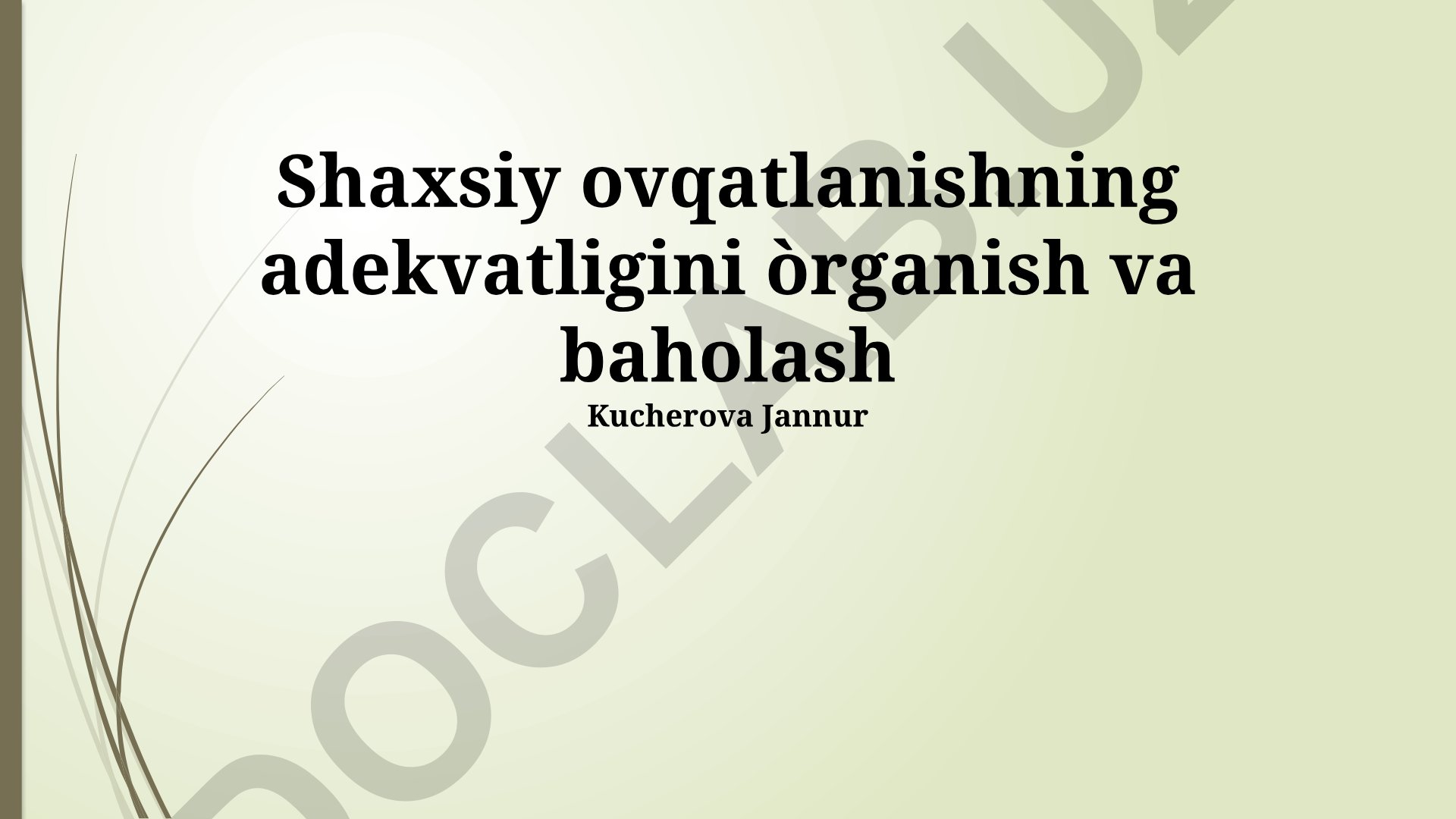 Shaxsiylashtirilgan ovqatlanishning adekvatligini o'rganish va baholash