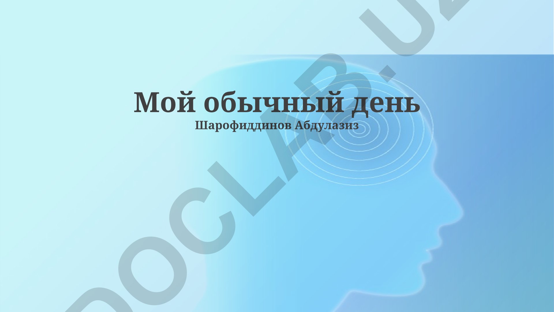 Мой обычный день: сон, завтрак и распорядок дня