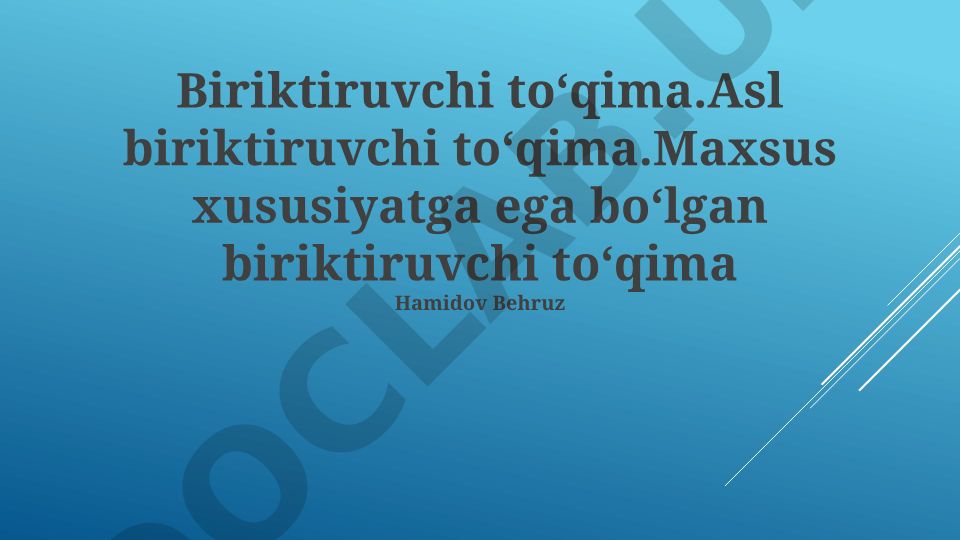 Maxsus xususiyatga ega bo'lgan biriktiruvchi to'qimalar