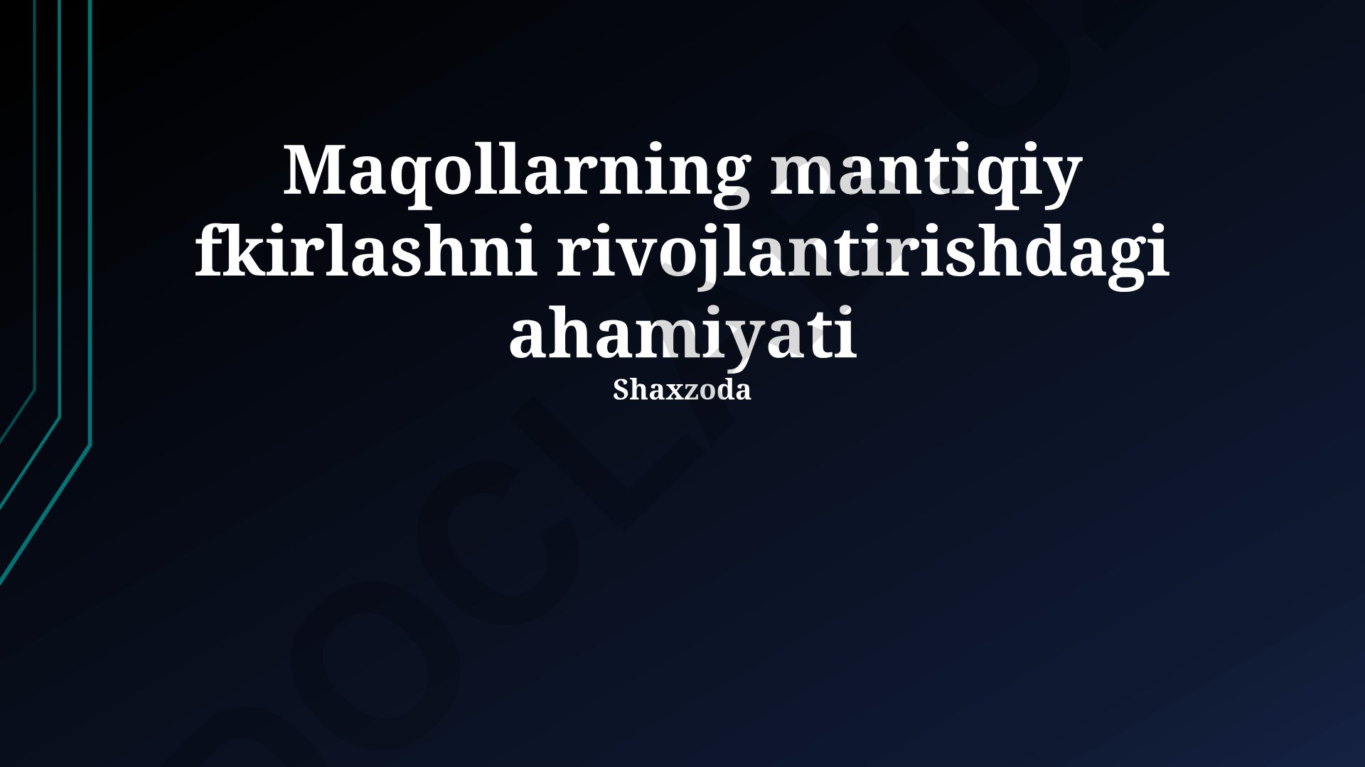Maqollarning mantiqiy fikrlashni rivojlantirishdagi ahamiyati