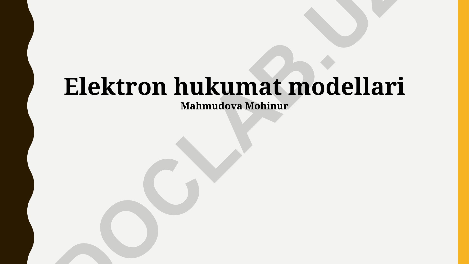 Elektron hukumat modellari va ularning kelajagi