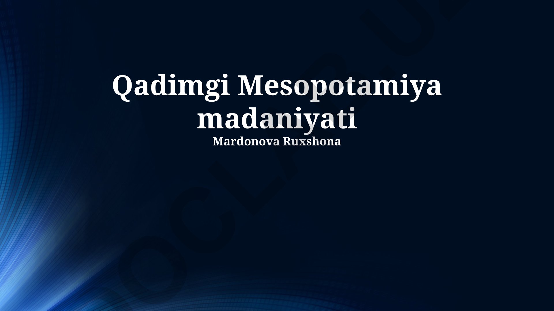 Qadimgi Mesopotamiya madaniyati