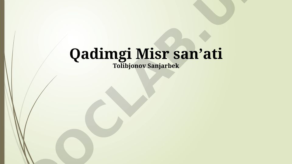 Qadimgi Misr sanʼati: xronologiya, materiallar va maqsadlar