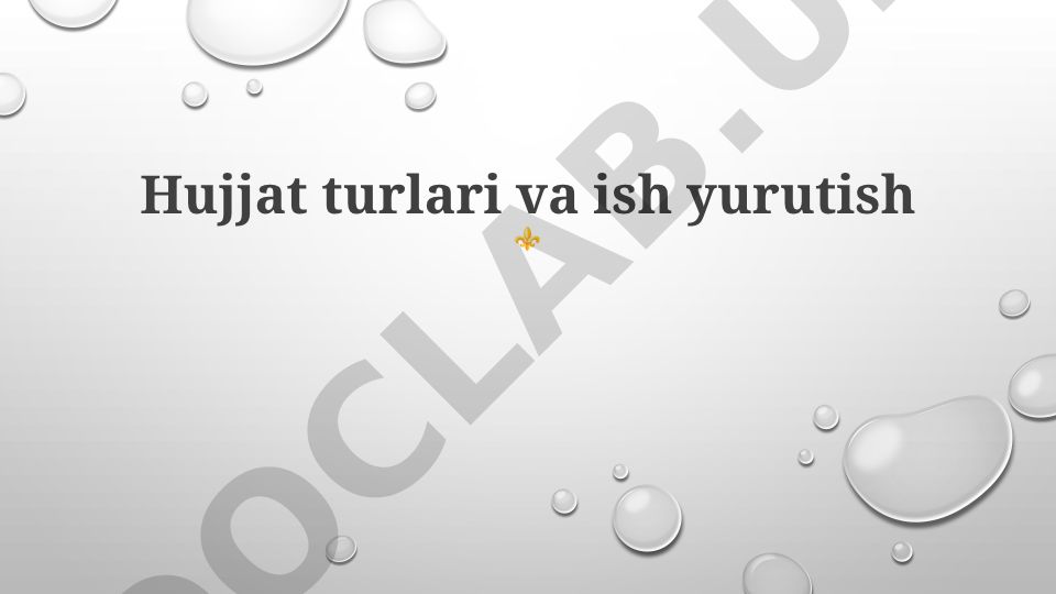 Hujjatlar ish oqimini avtomatlashtirish va boshqarish strategiyasi