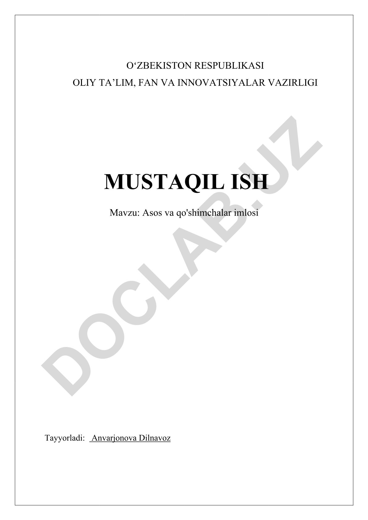 Asos va qo'shimchalar imlosi