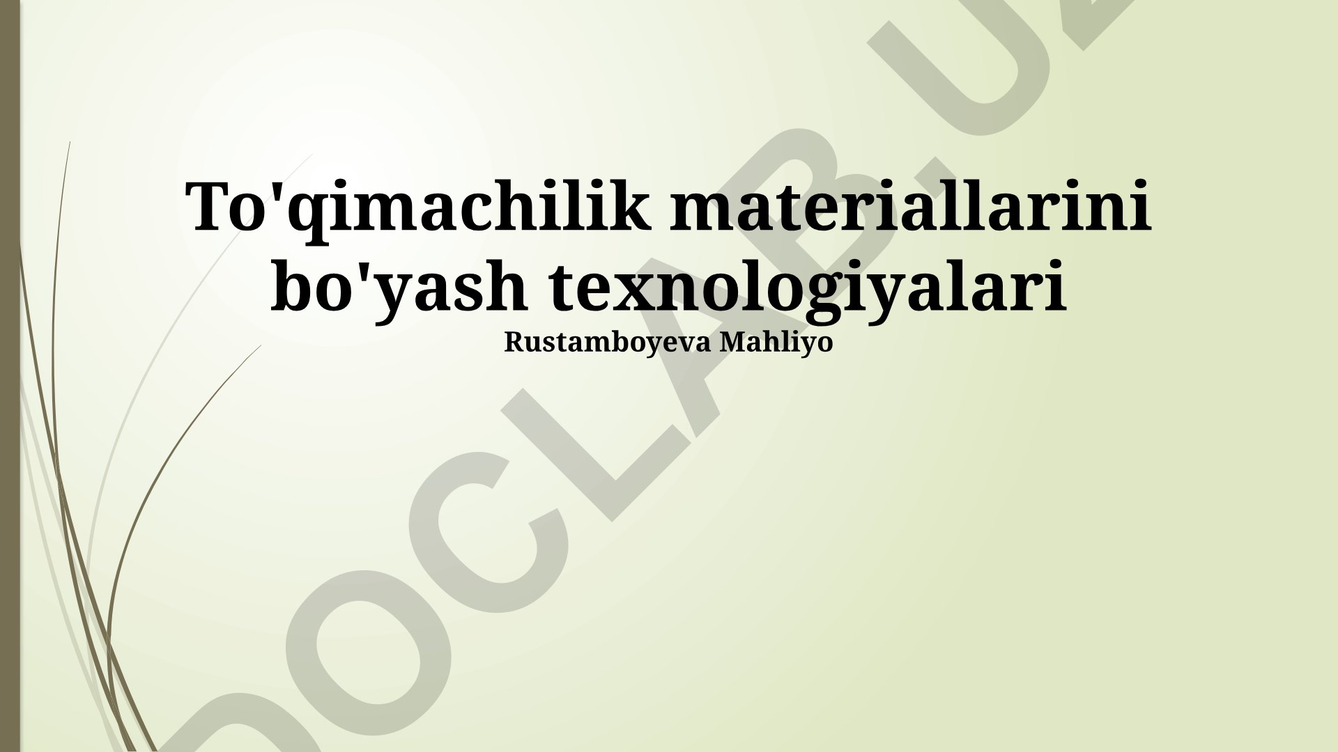 To'qimachilik materiallarini bo'yash texnologiyalari