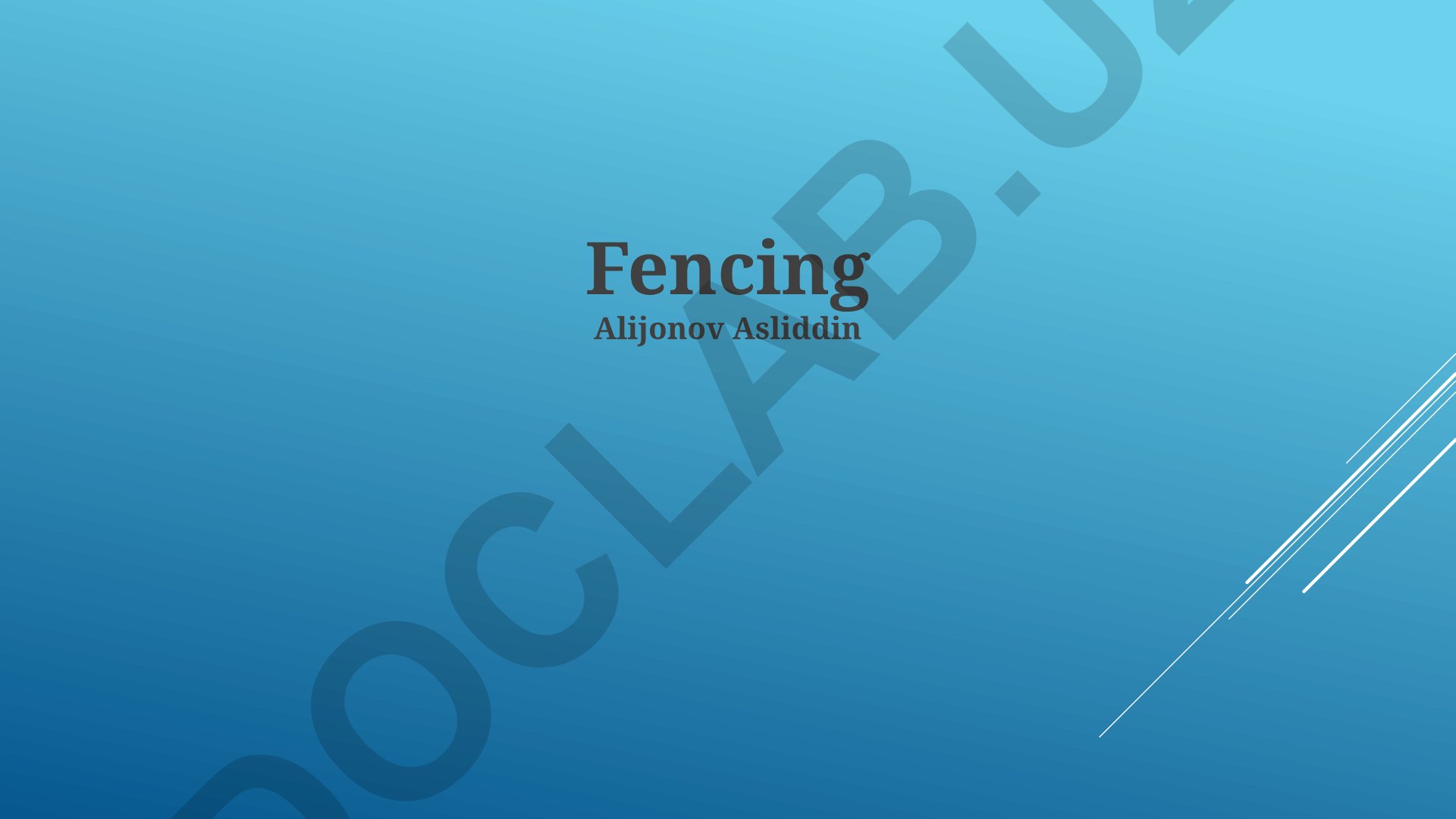 Fencing Techniques, Competitions and History