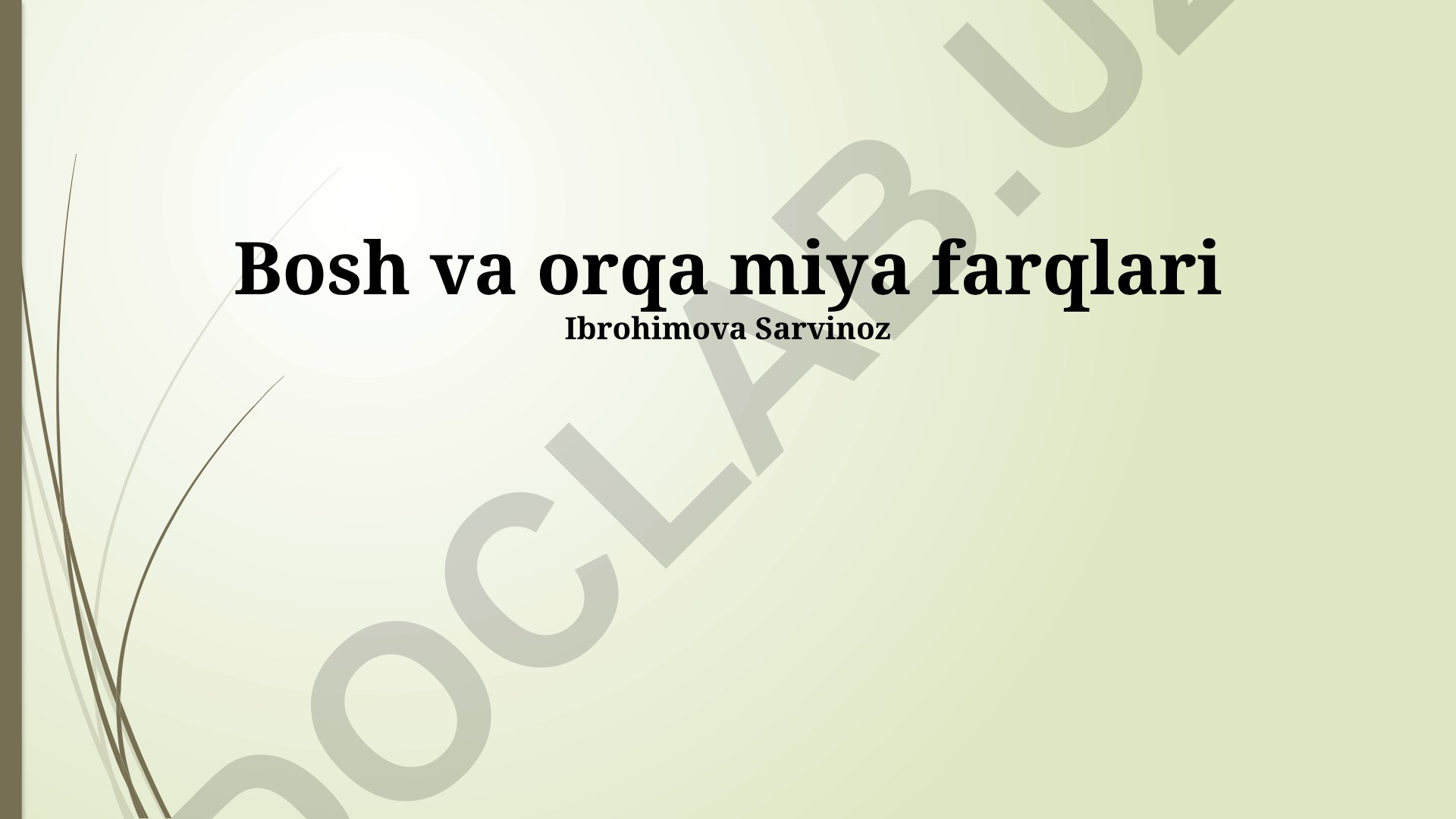 Miya va orqa miyaning tuzilishi, vazifalari va himoyasi