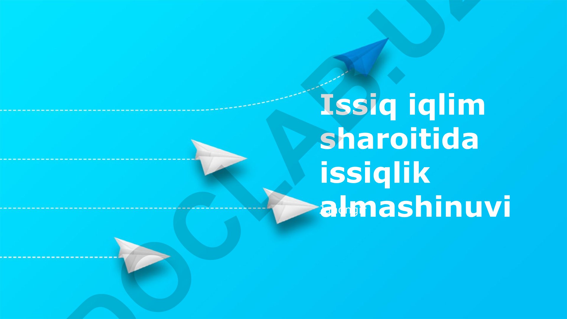 Issiq iqlim sharoitida issiqlik almashinuvi