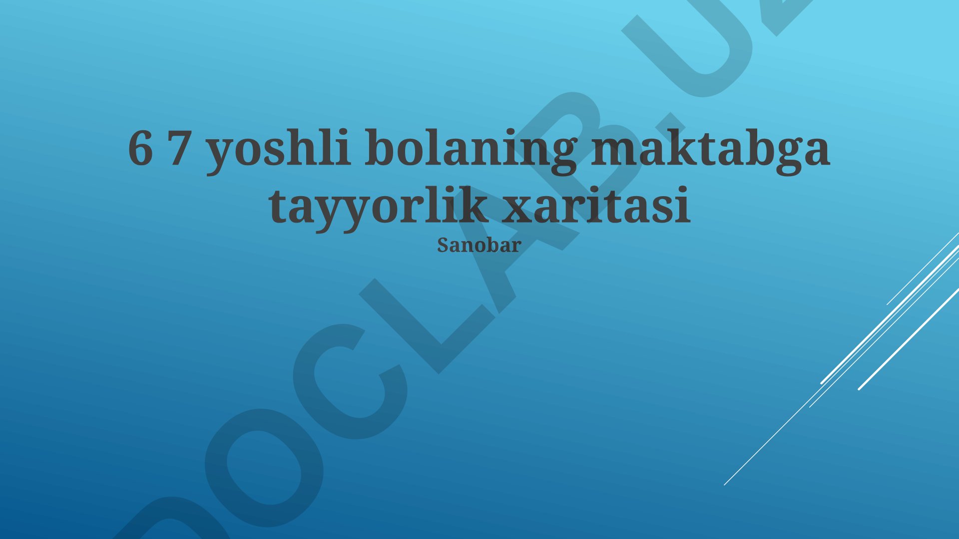 6-7 yoshli bolaning maktabga tayyorlik xaritasi