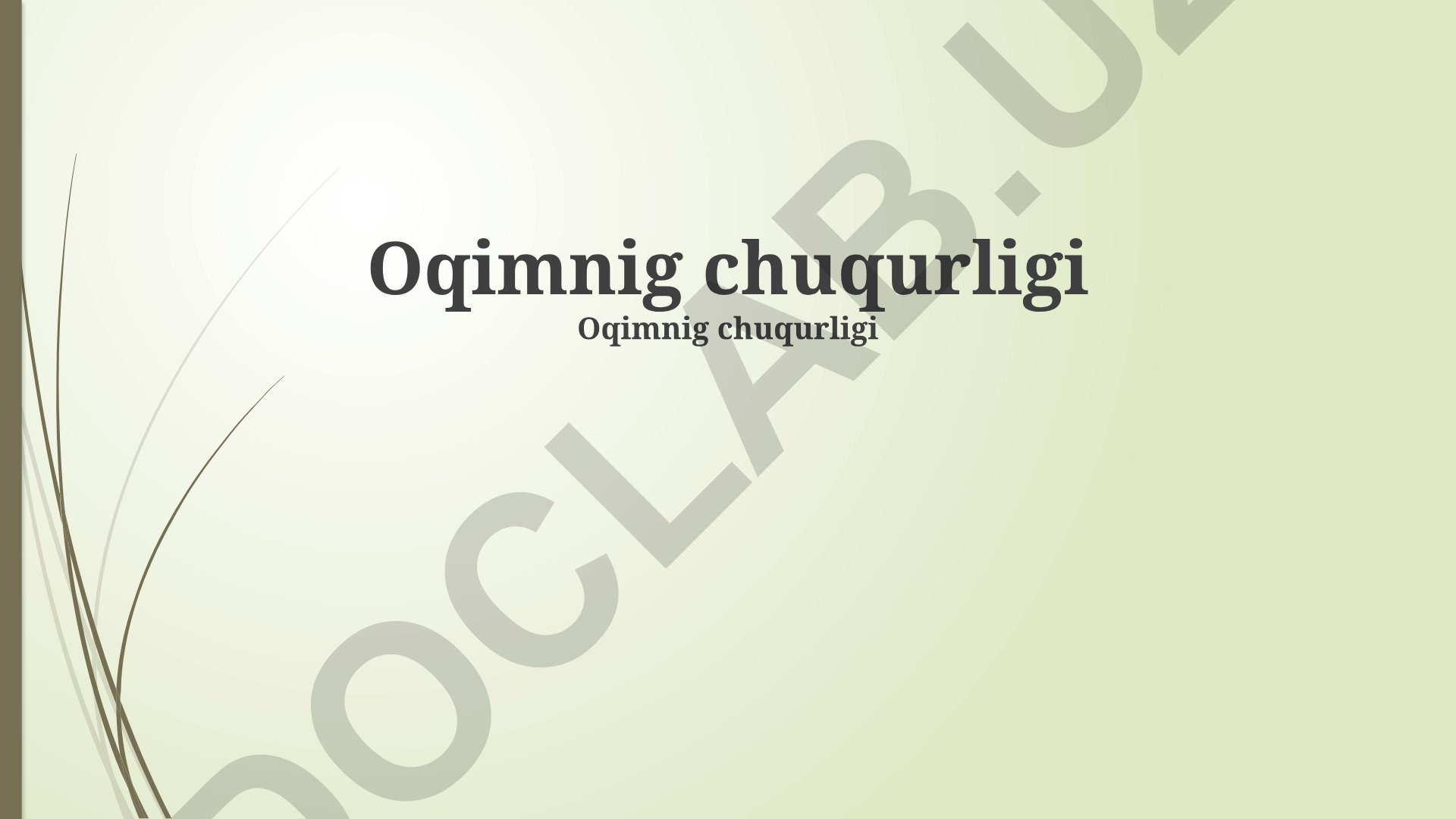 O'qish chuqurligi usullari va ahamiyati