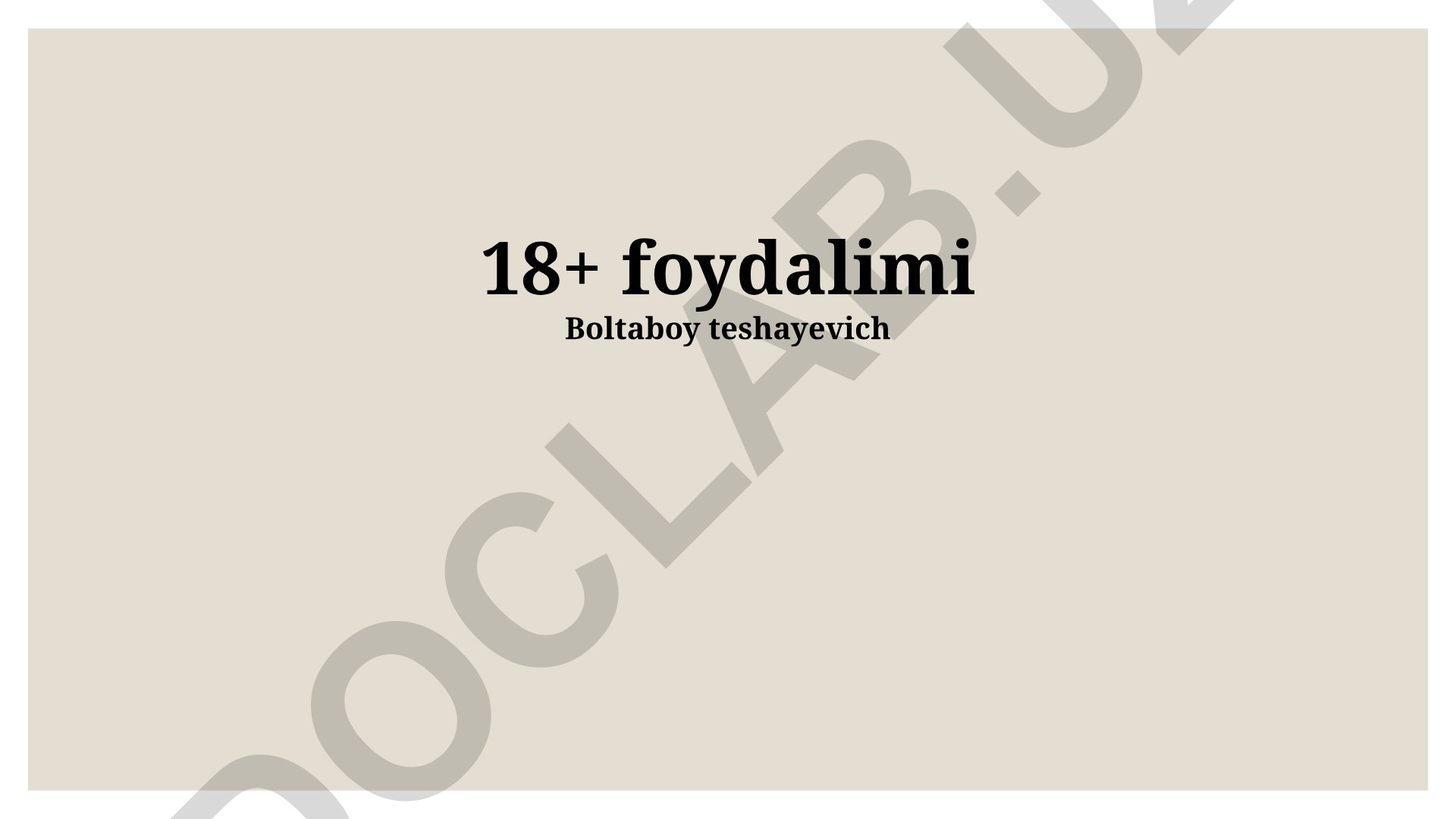 18+ kontentning salbiy ta'siri va sog'liqni saqlash