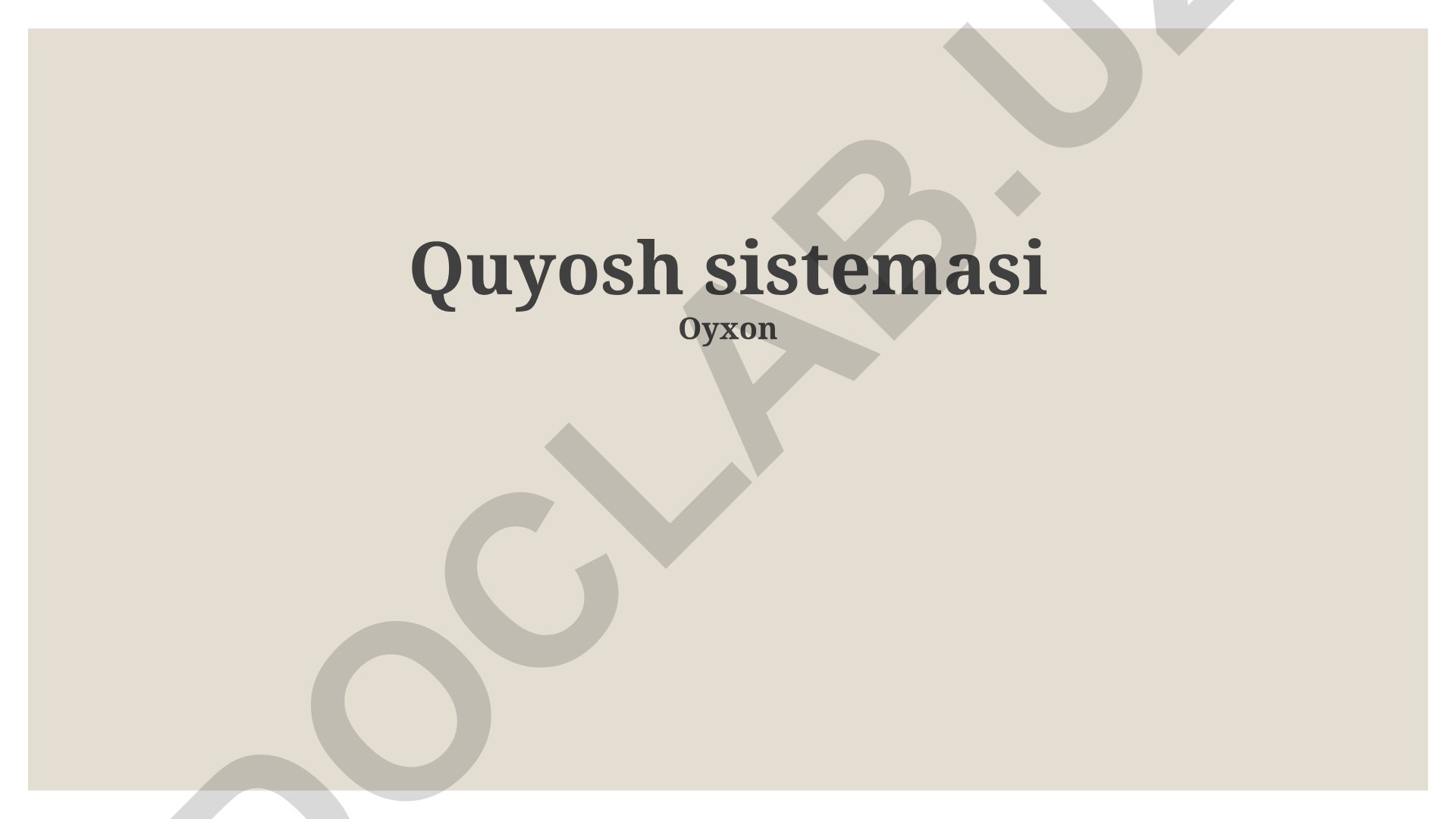 Quyosh sistemasi: sayyoralar, tuzilishi va kelib chiqishi