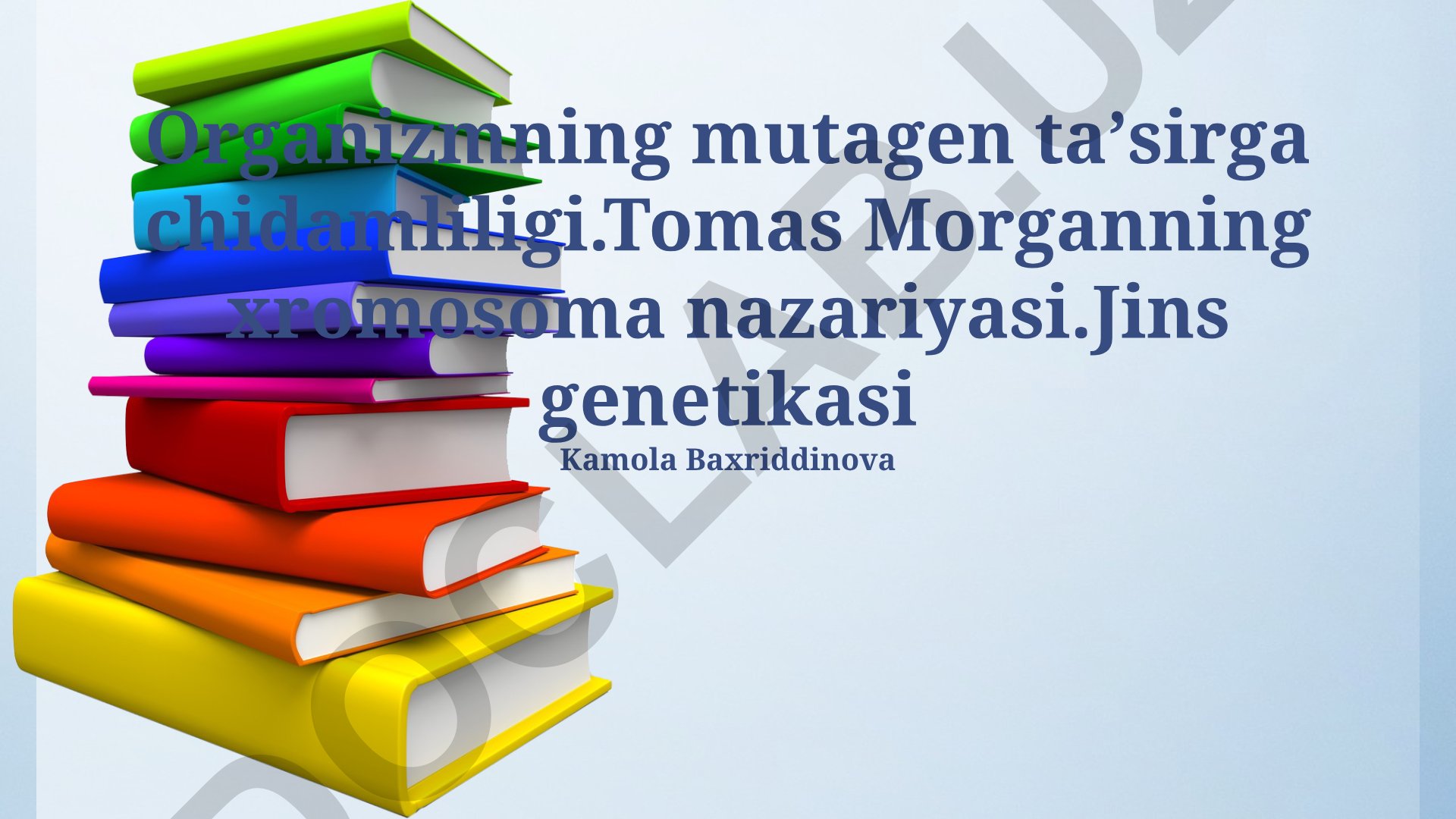 Organizmning mutagen ta'sirga chidamliligi va jins genetikasi
