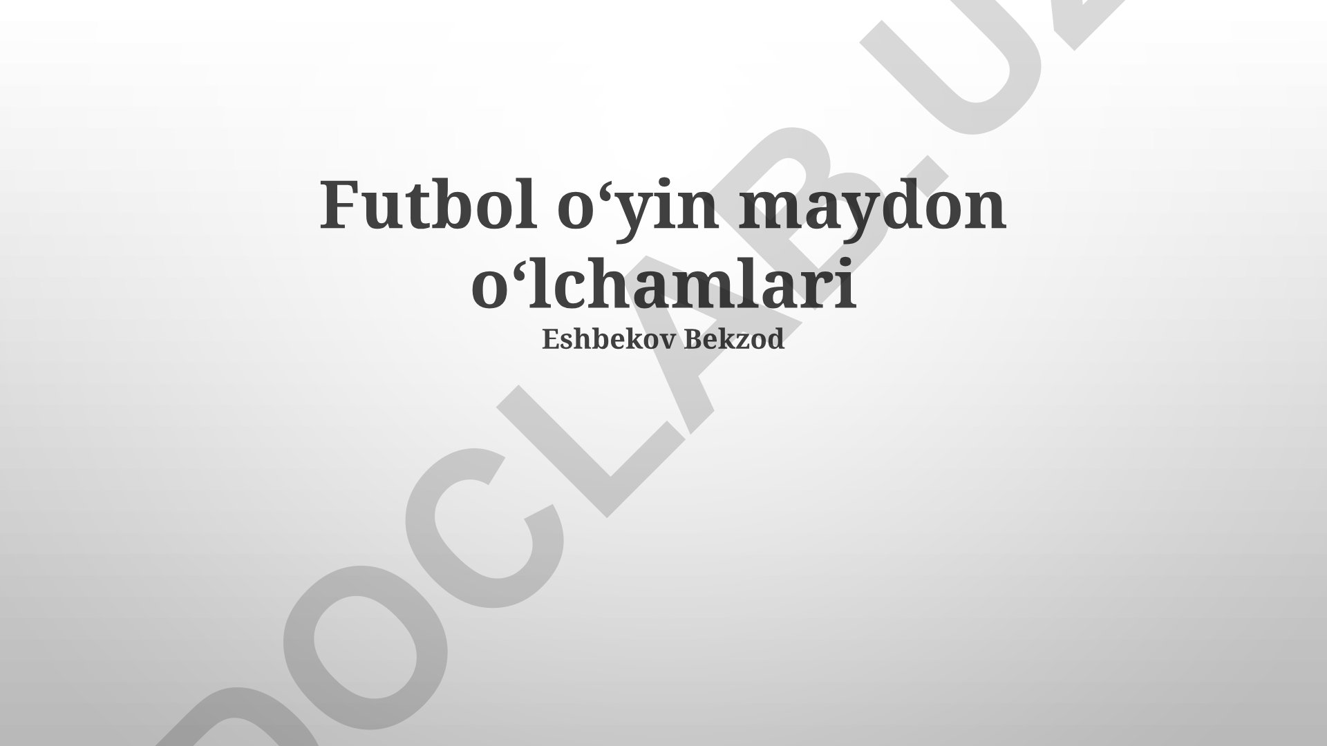 Futbol maydonchasining o'lchamlari va standartlari