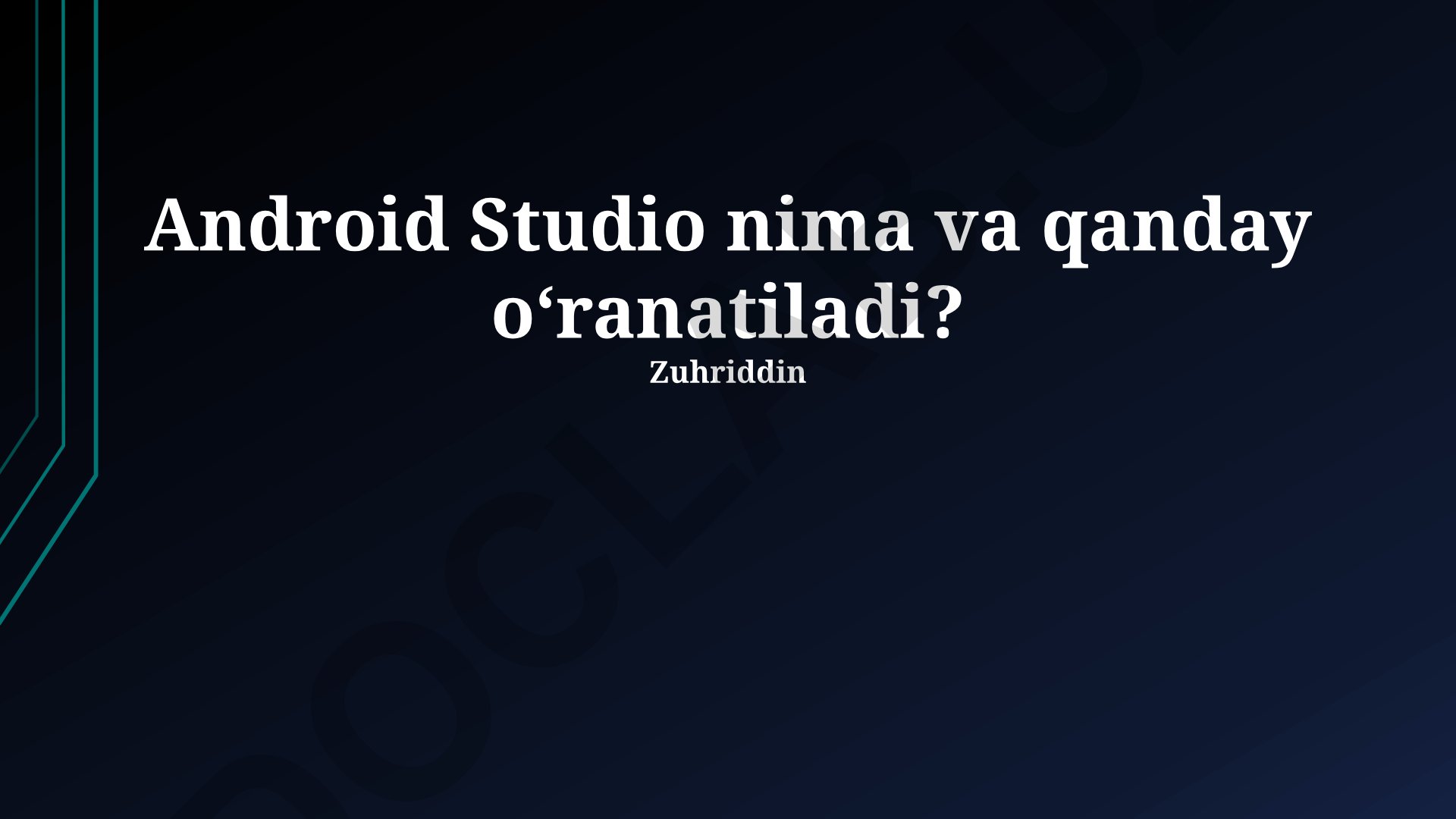 Android Studio nima va qanday o'rnatiladi