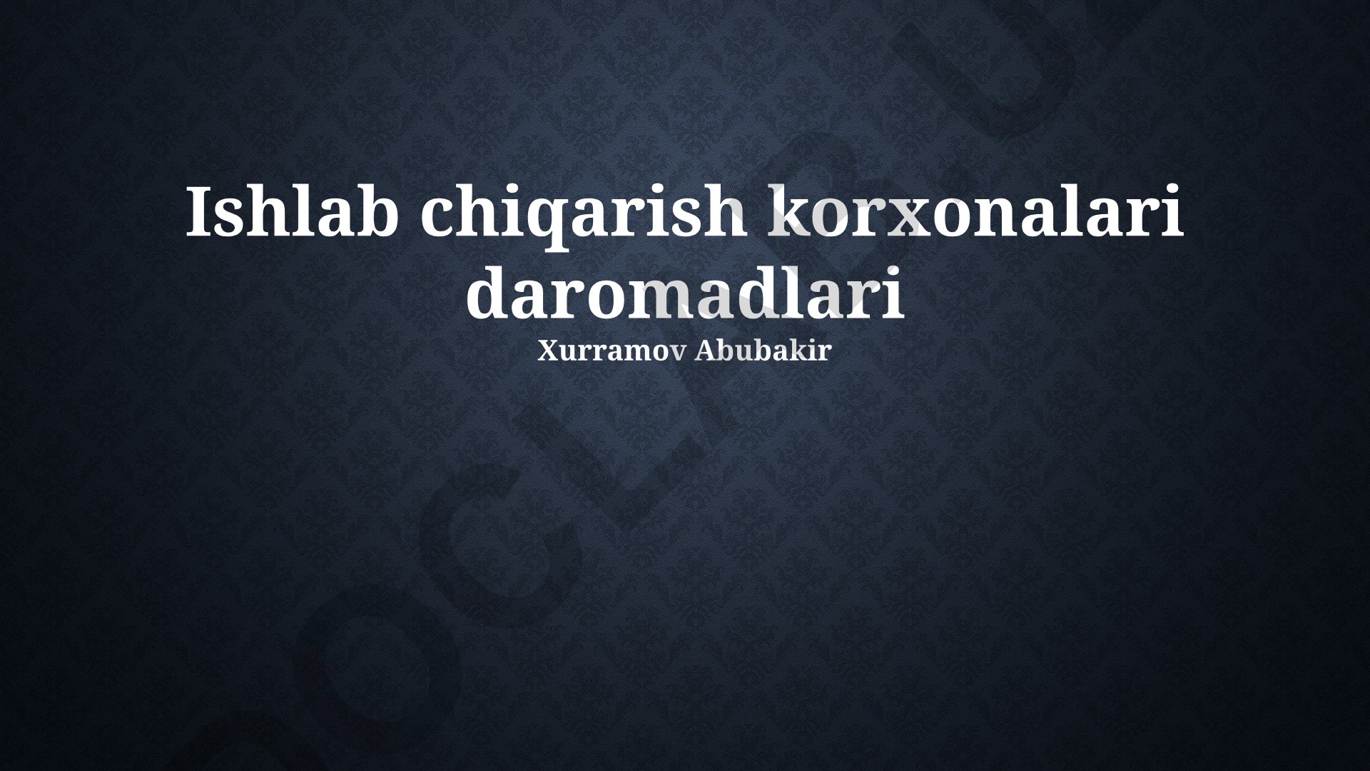 Ishlab chiqarish korxonalari daromadlari va investitsiyalar