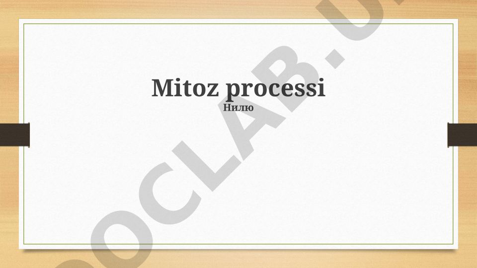 Mitoz tu'sinigi ha'm a'hemiyeti