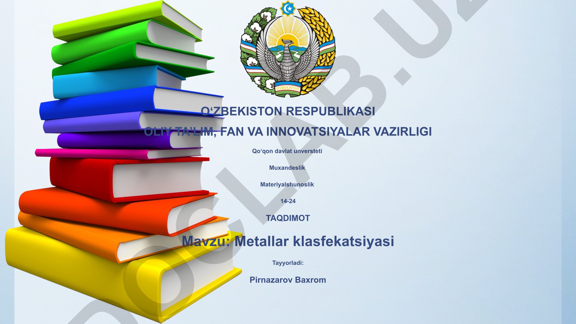 Metallar klasifikatsiyasi