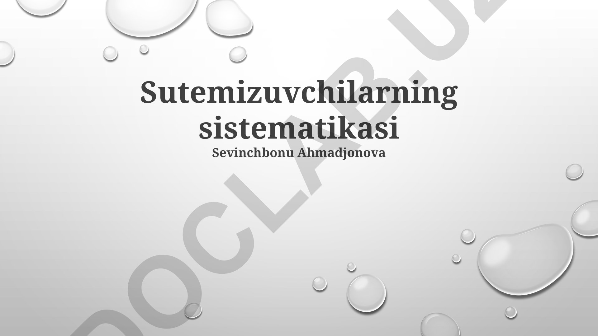 Sutemizuvchilarning sistematikasi va hayvonlar skeleti tuzilishi