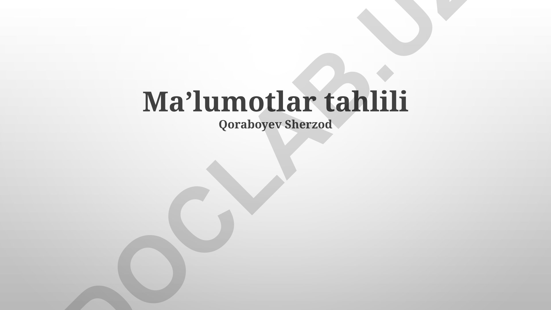 Анализ данных: основные понятия, методы и визуализация