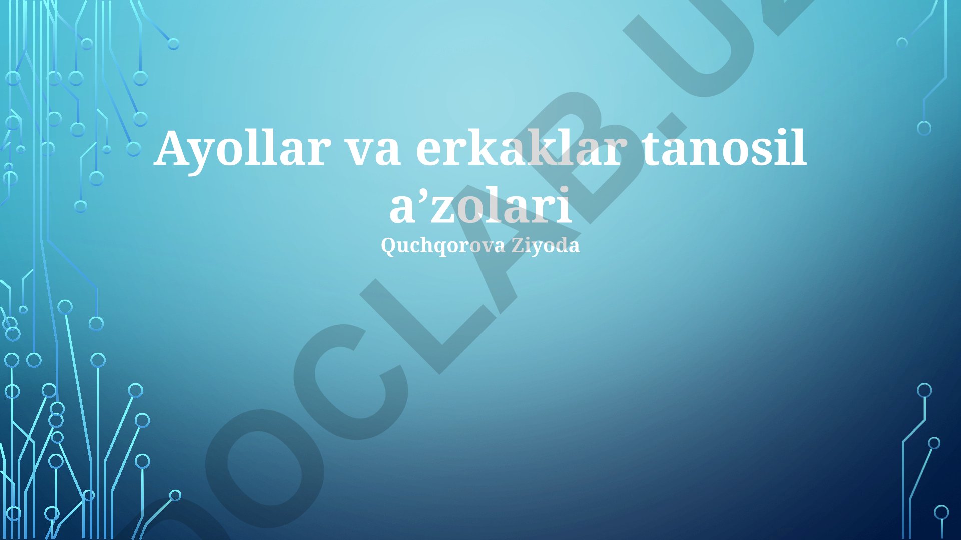 Jinsiy a'zolar anatomiyasi, funksiyalari va sog'liq muammolari