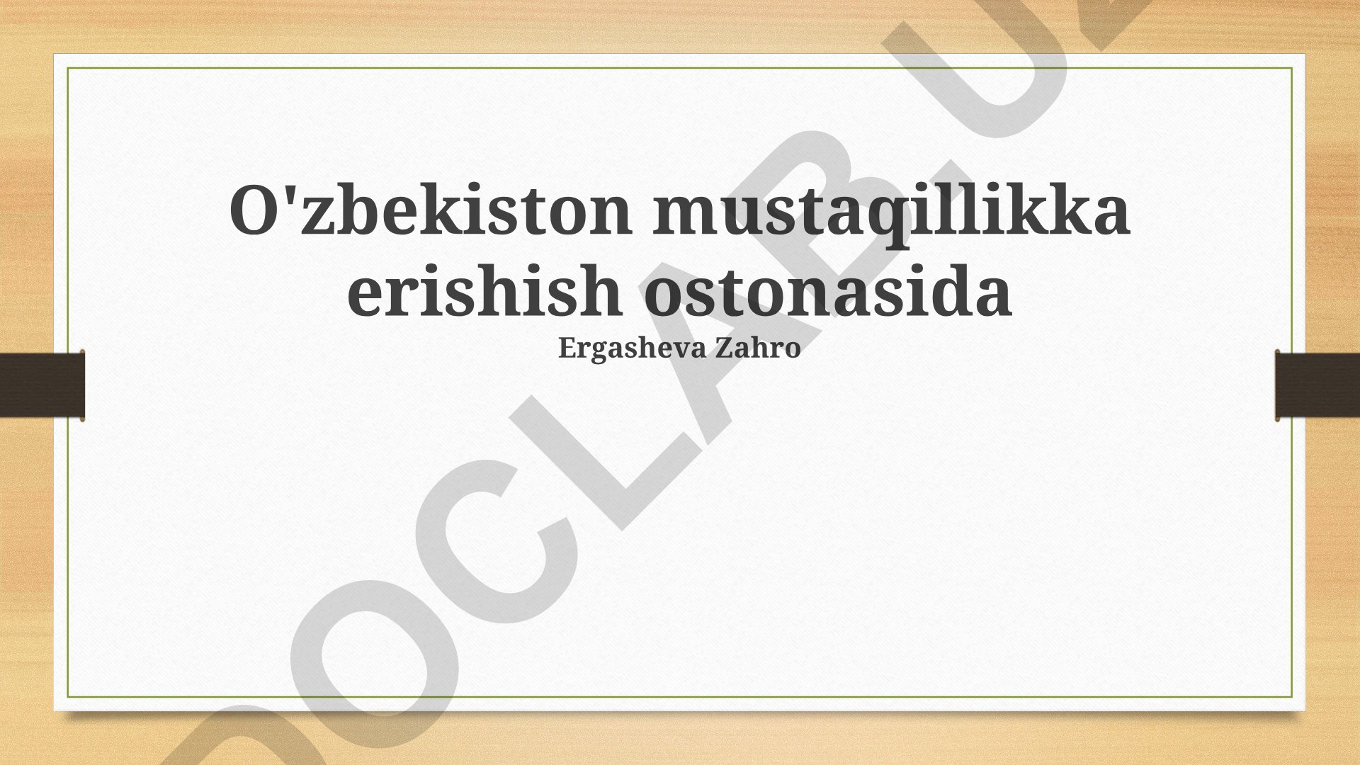 O'zbekiston mustaqillikka erishish ostonasida: siyosiy vaziyat, milliy o'zlikni anglash va iqtisodiy o'zgarishlar